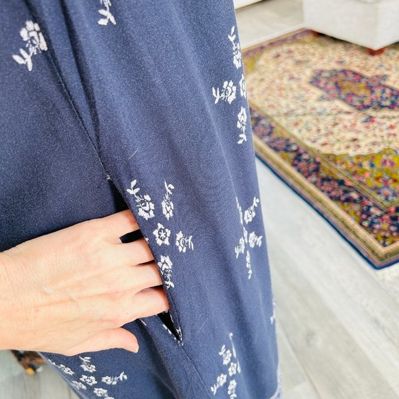 Lulu's Mediterranean Sea Navy Blue Print Dress (size S) - Picture 4 of 10